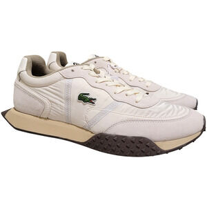 Lacoste Men L-Spin Deluxe 3.0 Low Top Casual Sneaker Size US 8 Off White DK Gum